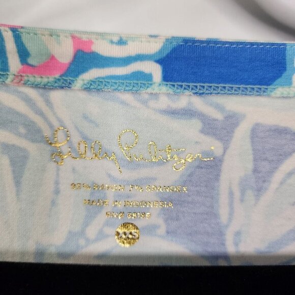 LILLY PULITZER Sophie Dress XXS Small Cotton Bay Blue Pink Into the Deep UPF 50+ - Picture 6 of 12
